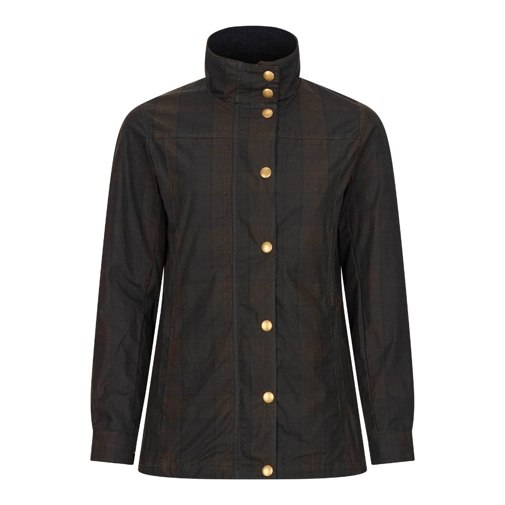 Walker & Hawkes Ladies Delamere Iona Tartan Wax Jacket