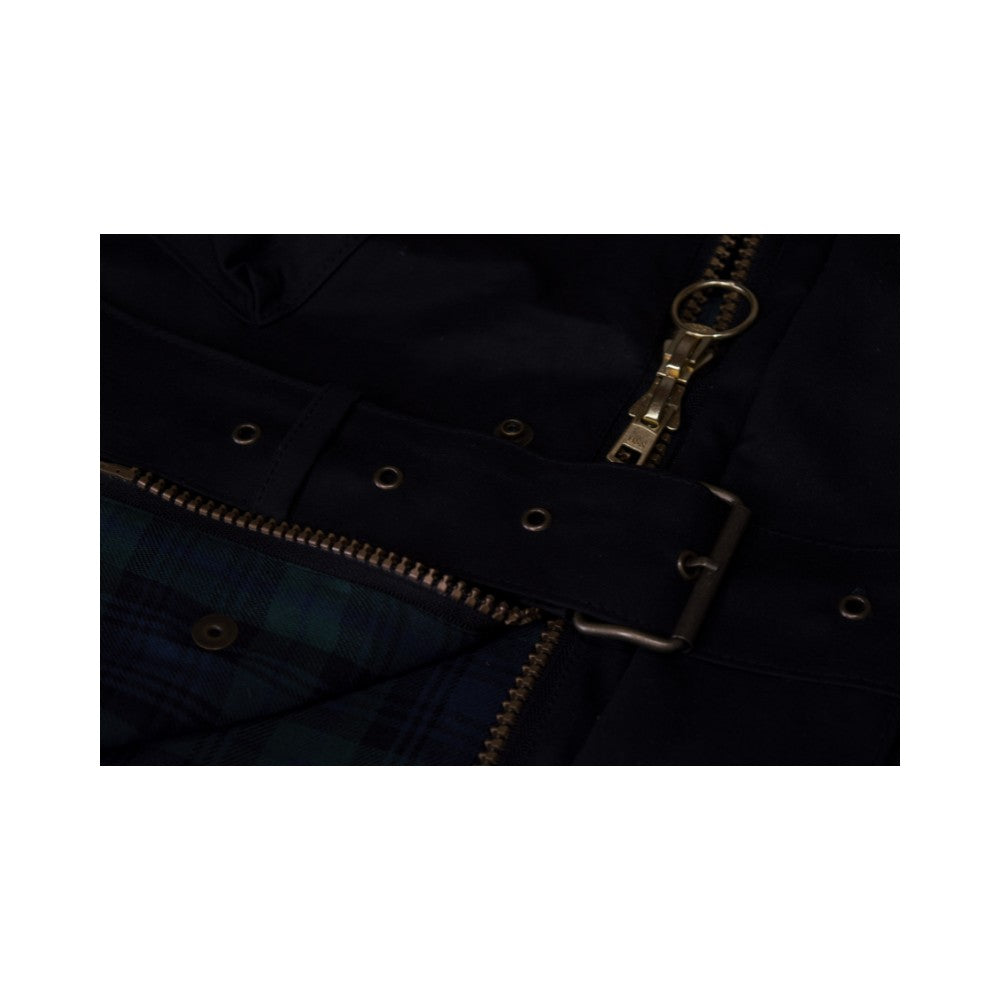Walker & Hawkes Men's Luxury Black Wax Biker Jacket