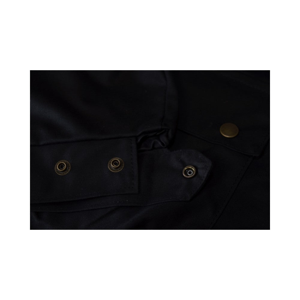 Walker & Hawkes Men's Luxury Black Wax Biker Jacket