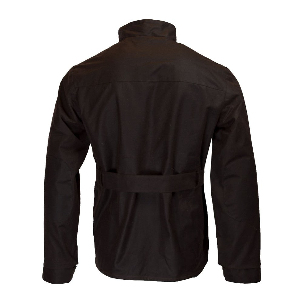 Walker & Hawkes Men's Luxury Brown Wax Explorer Biker Jacket