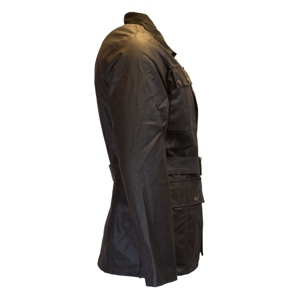 Walker & Hawkes Men's Black Wax Grafton Biker Jacket