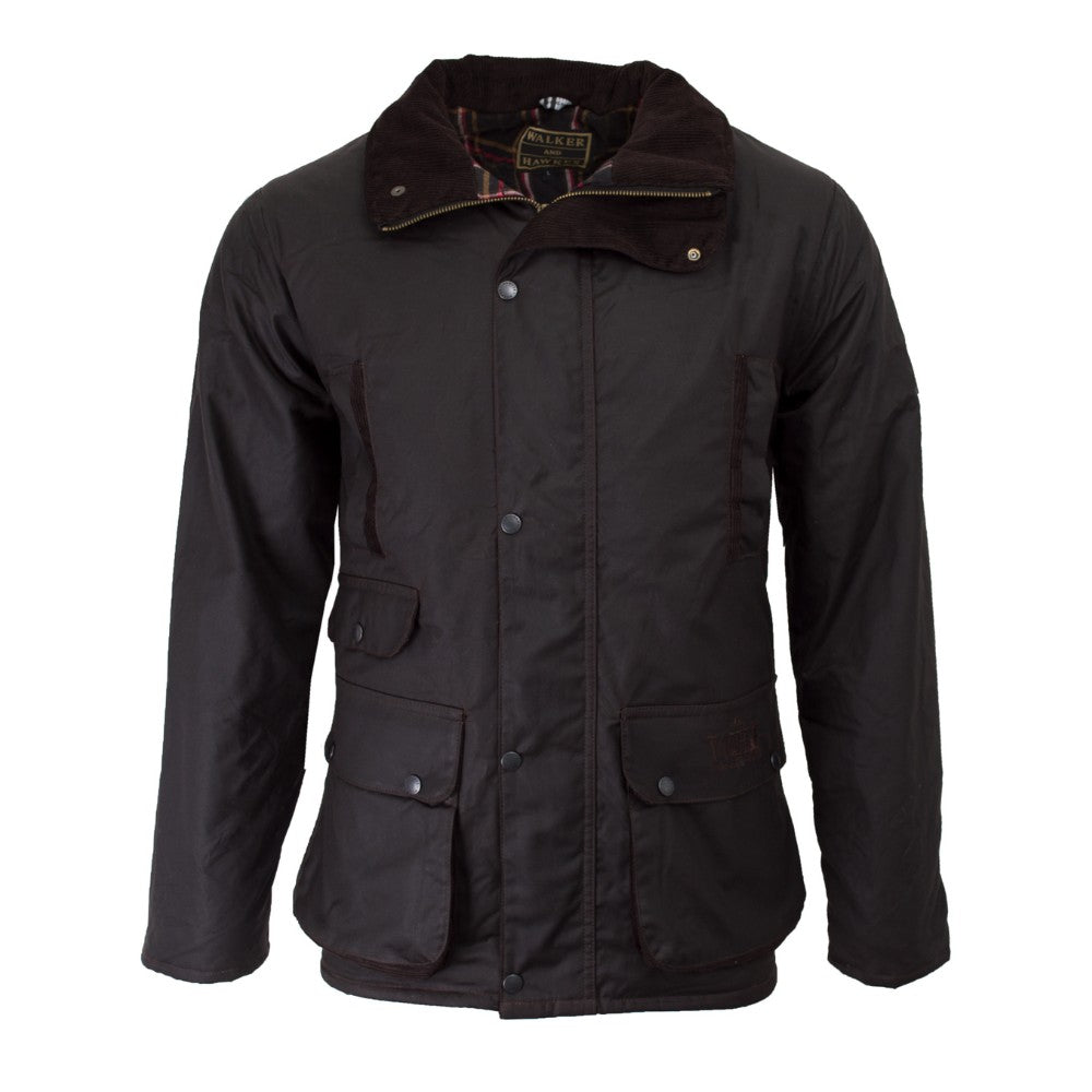 Walker & Hawkes Men's Brown Hawthorn Wax Jacket