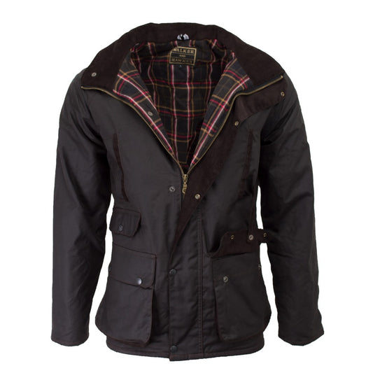 Walker & Hawkes Men's Brown Hawthorn Wax Jacket
