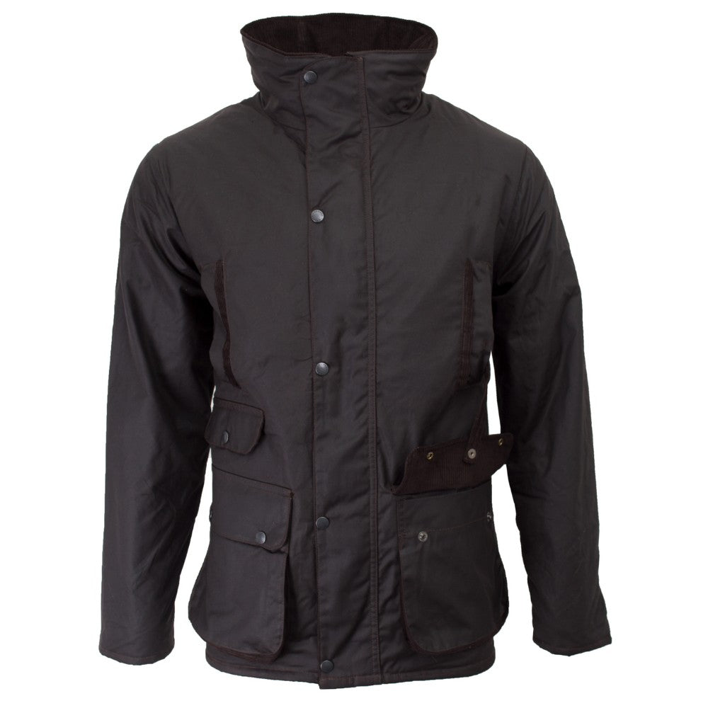 Walker & Hawkes Men's Brown Hawthorn Wax Jacket