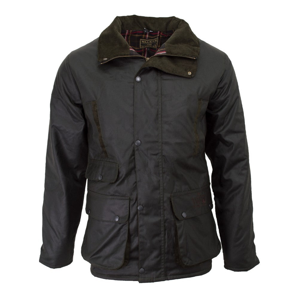Walker & Hawkes Men's Olive Hawthorn Wax Jacket