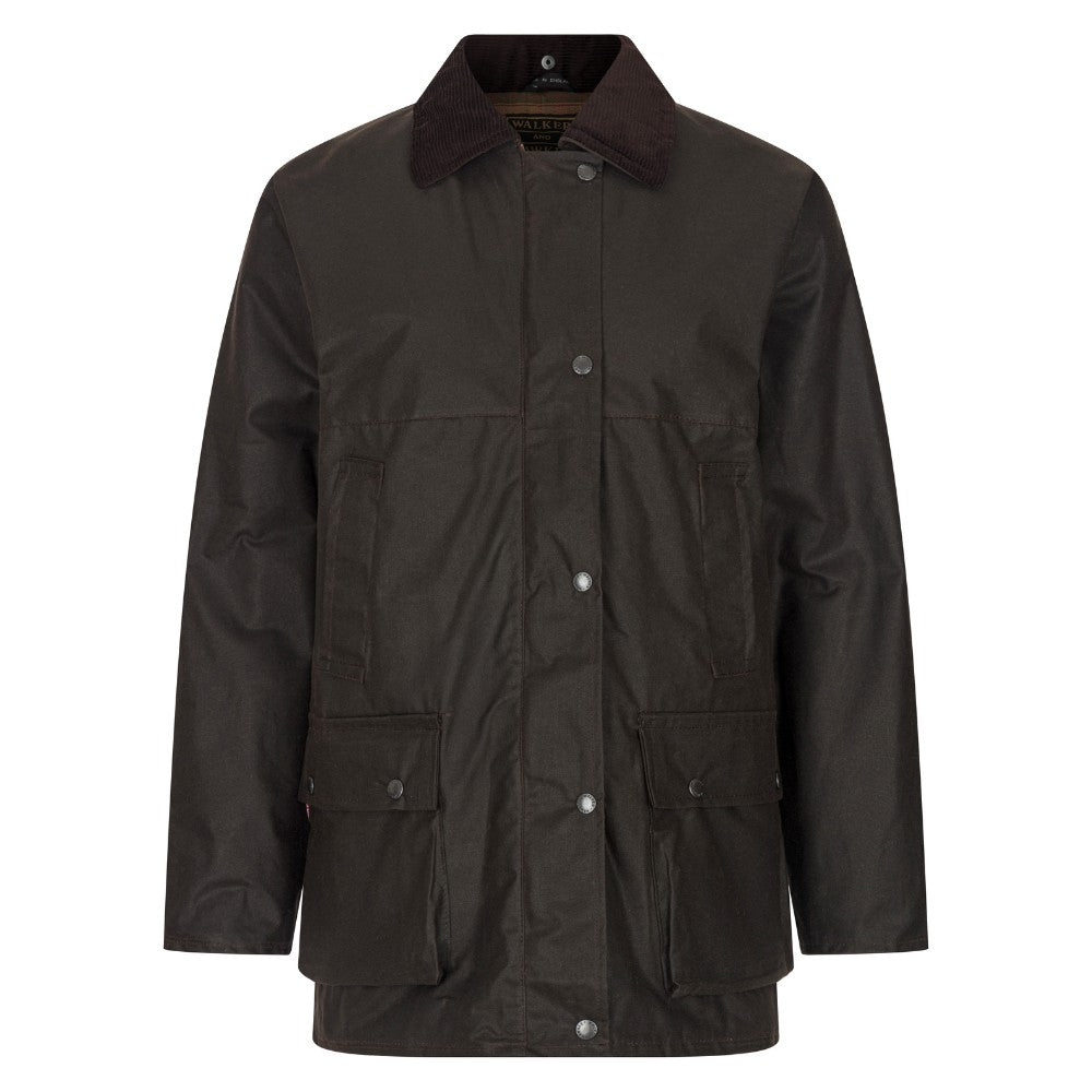 Walker & Hawkes Ladies Brown Kirkstall Padded Wax Jacket