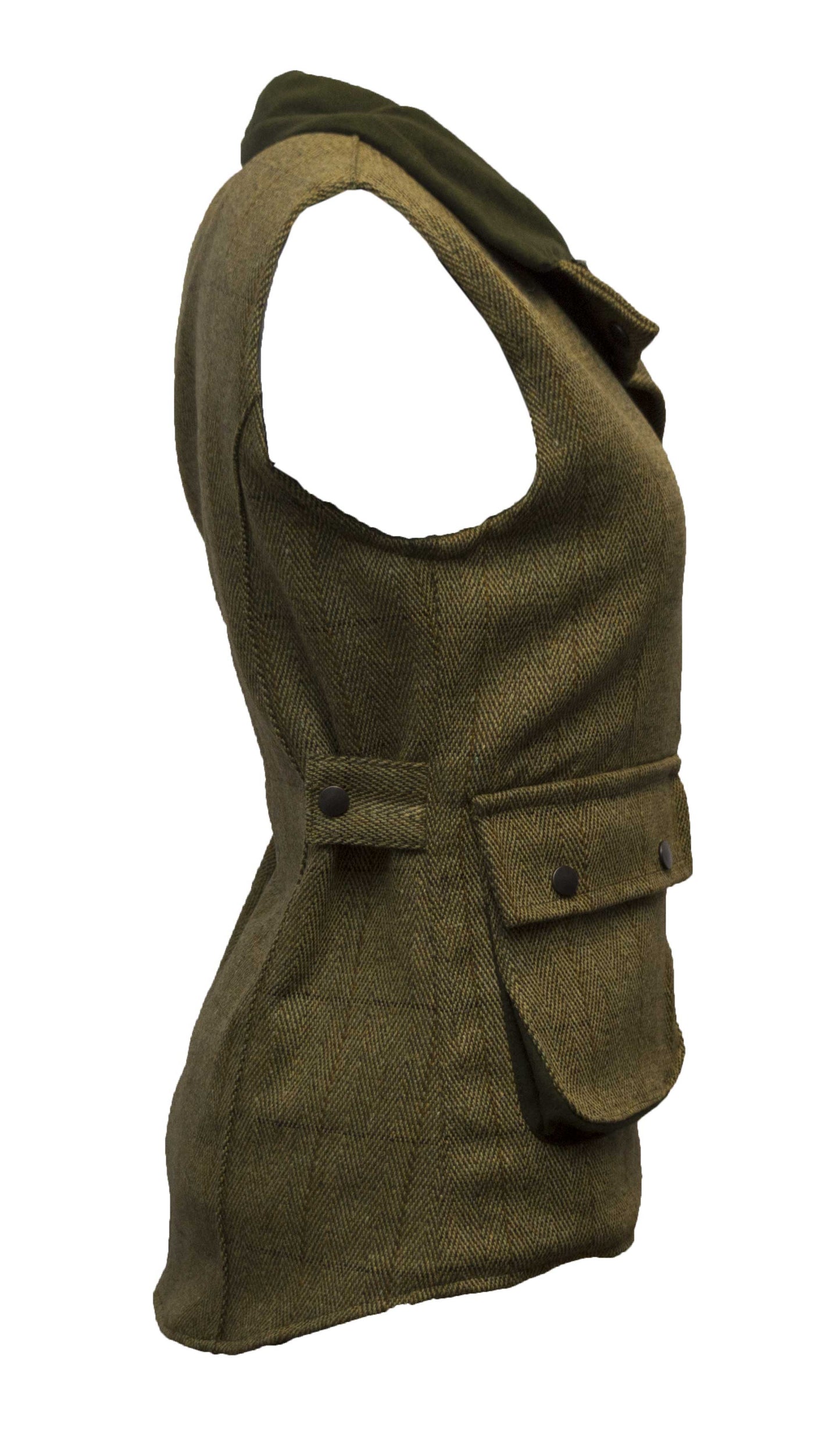 Walker & Hawkes Light Sage Ladies Derby Tweed Shooting Gilet