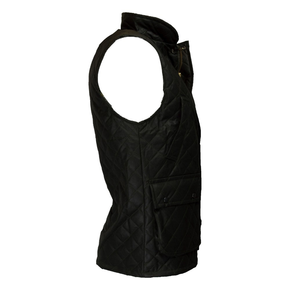 Walker & Hawkes Olive Diamond Quilted Lincoln Wax Gilet