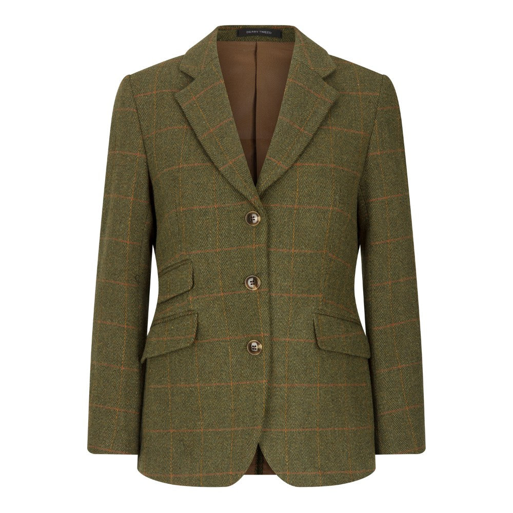 Walker & Hawkes Dark Sage Ladies Mayland Tweed Blazer