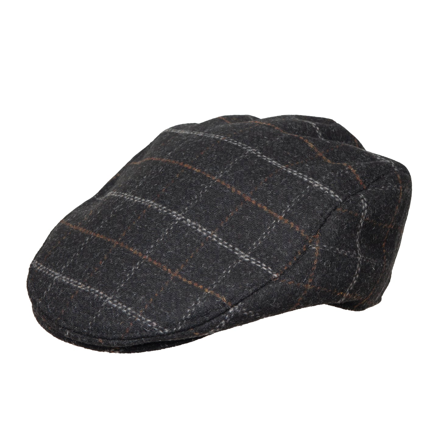 Dents Colliford Olive Check Tweed Flat Cap