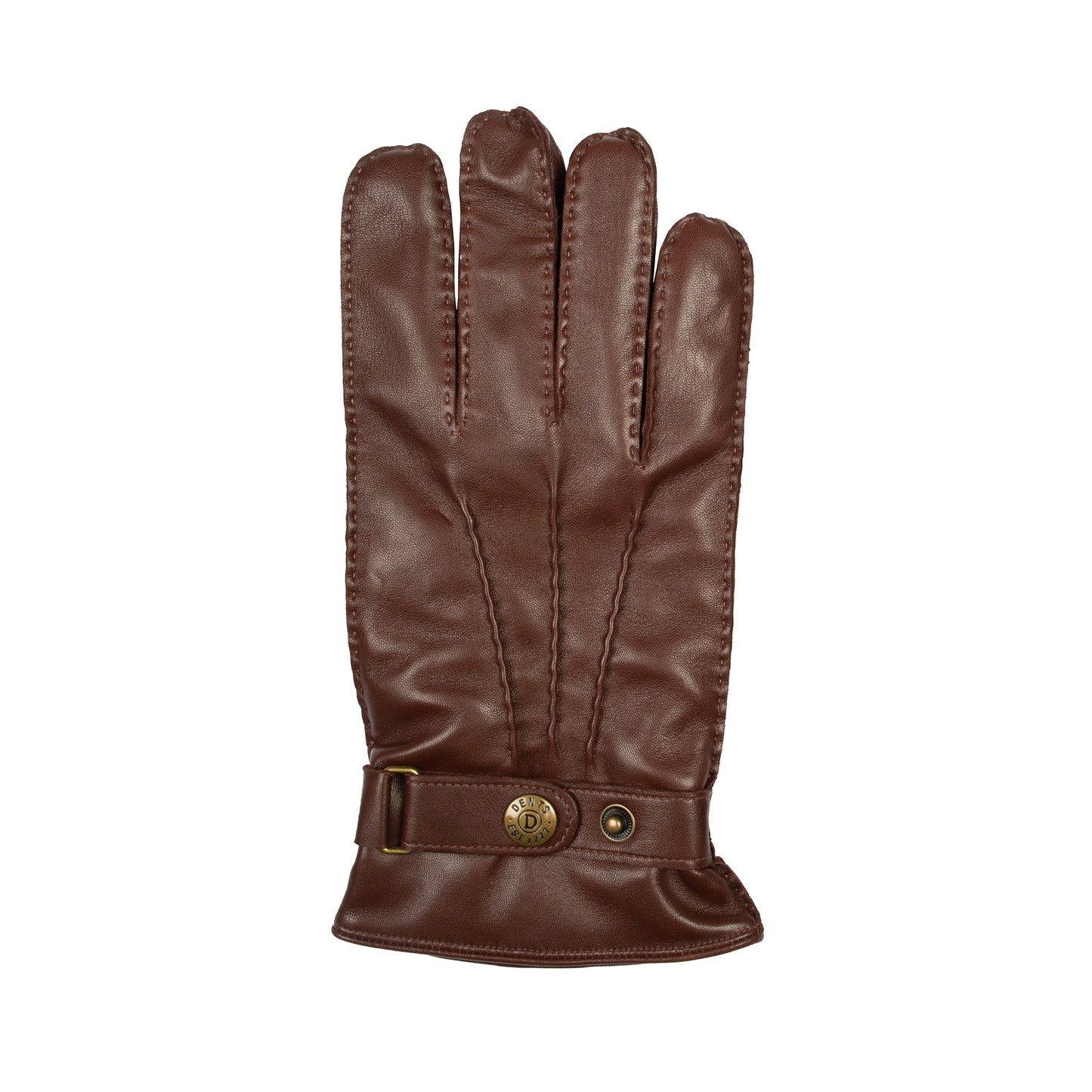 Dents Tetbury Men's Leather Chestnut Cashmere Gloves