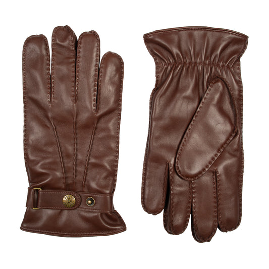 Dents Tetbury Men's Leather Chestnut Cashmere Gloves