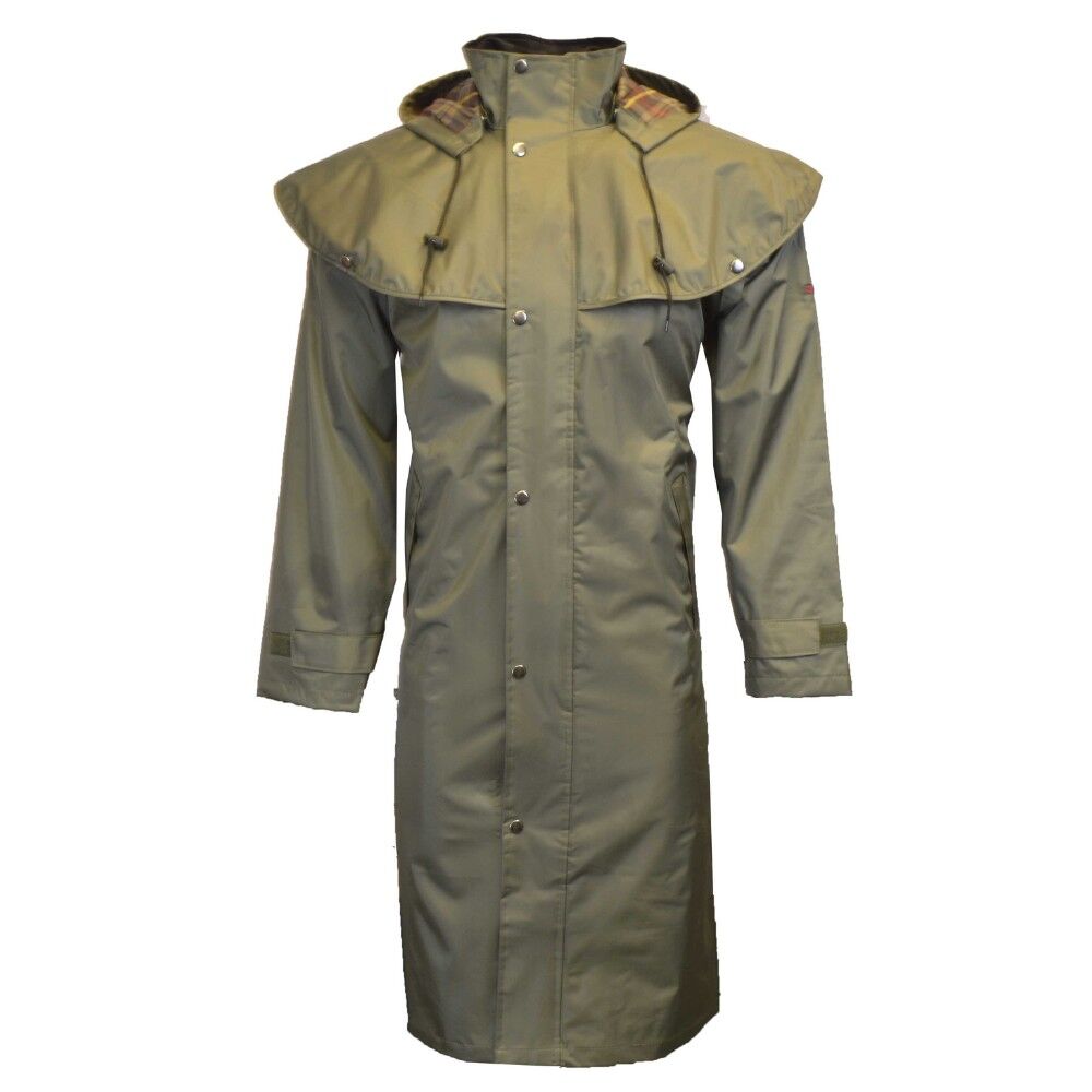Walker & Hawkes Men's Olive Midland Cape Coat