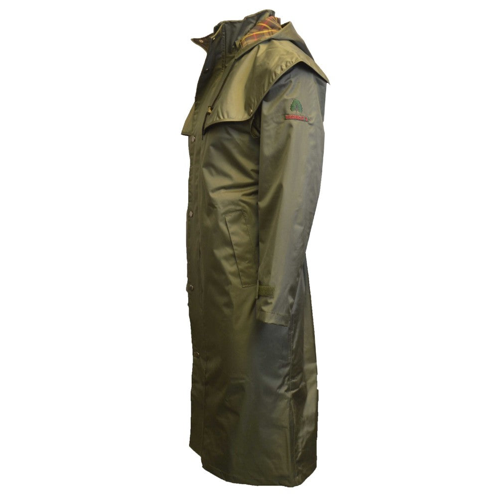 Walker & Hawkes Men's Olive Midland Cape Coat