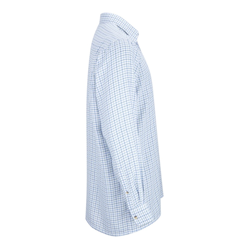 Walker & Hawkes Easy Care Murton Blue Tattersall Shirt