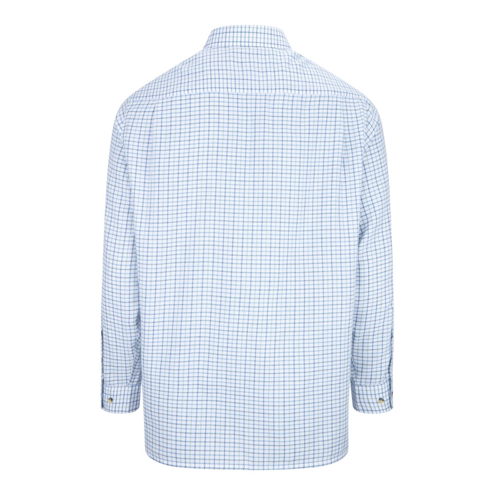 Walker & Hawkes Easy Care Murton Blue Tattersall Shirt
