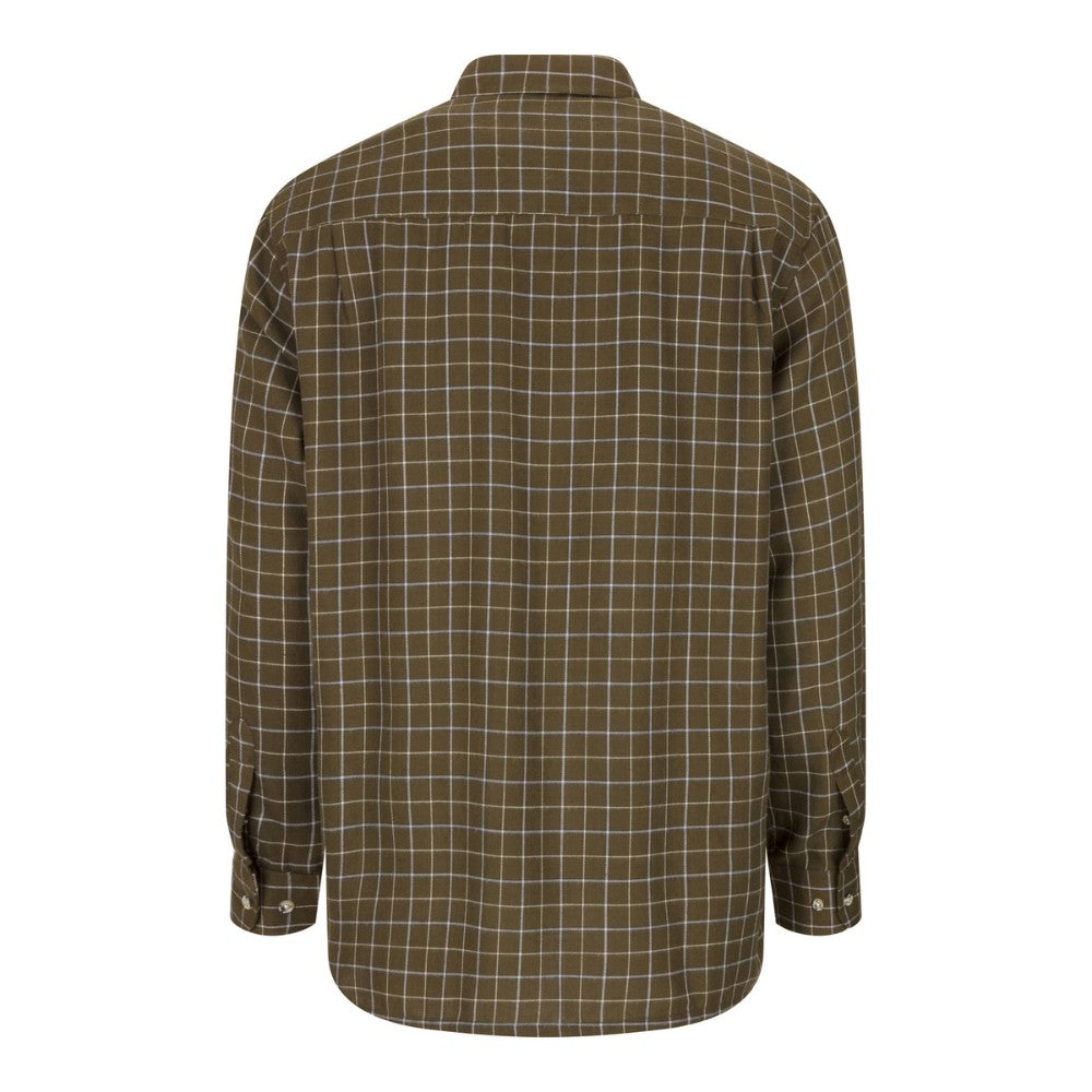Walker & Hawkes Easy Care Murton Olive Tattersall Shirt