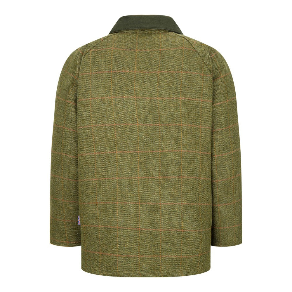 Walker & Hawkes Kid's Derby Tweed Noah Jacket in Dark Sage