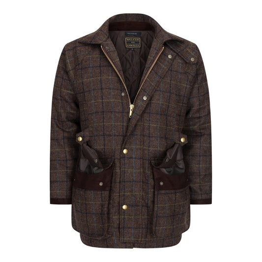 Walker & Hawkes Ryton Abraham Moon Brown Overcheck Tweed Jacket