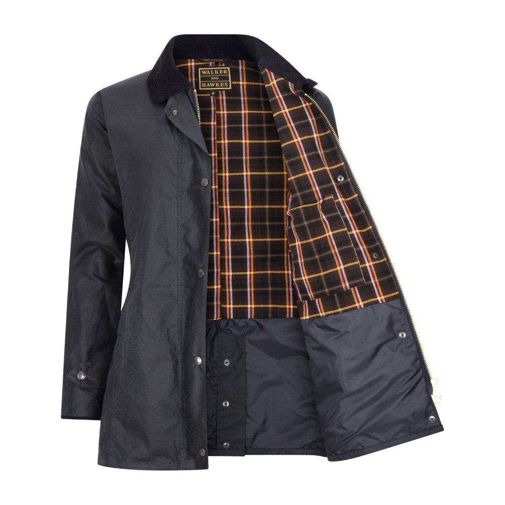 Walker & Hawkes Ladies Navy Wax Antique Jacket
