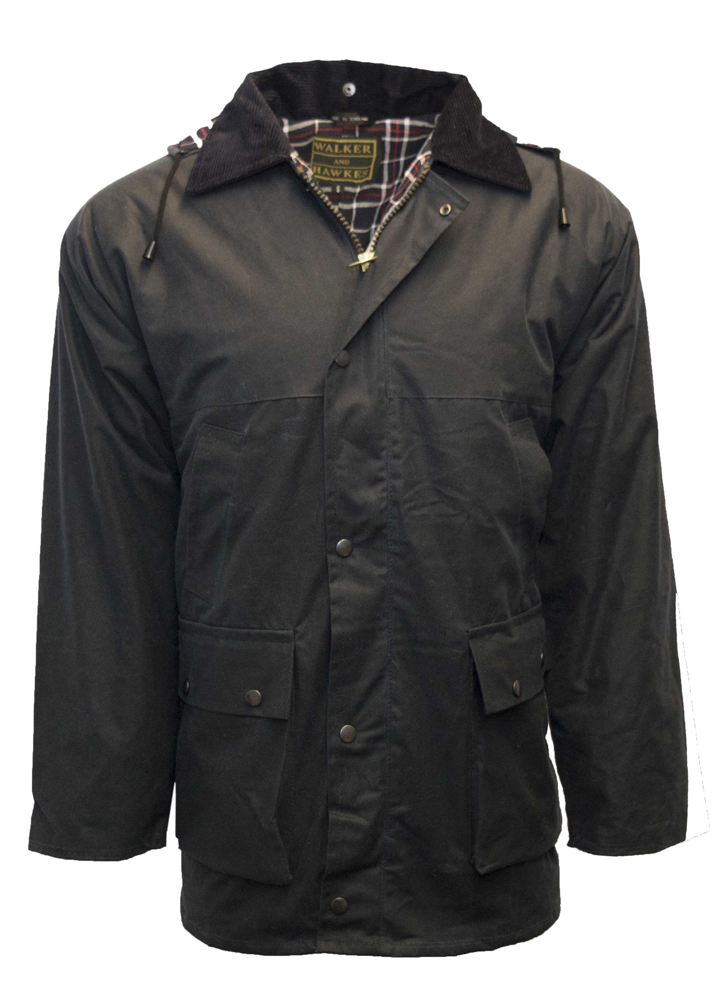 Walker & Hawkes Mens Navy Wax Benson Jacket