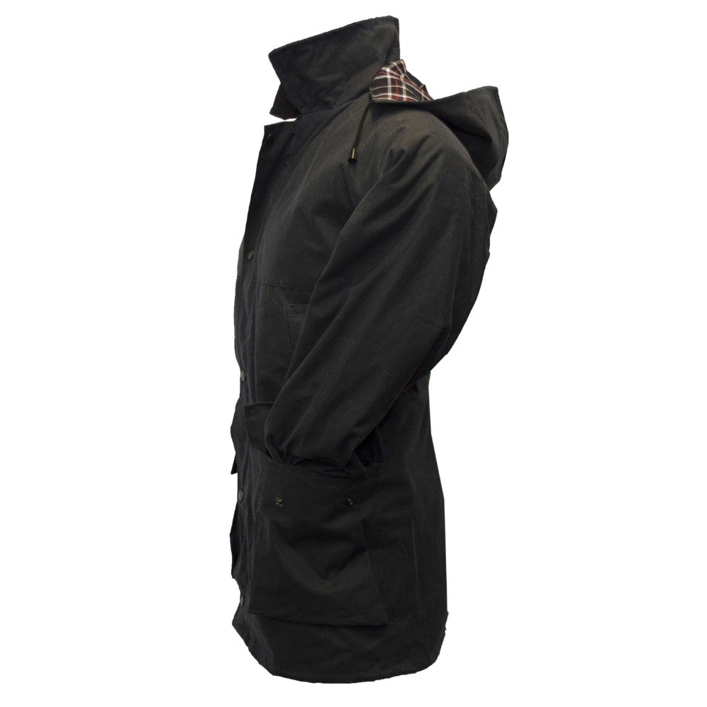 Walker & Hawkes Men's Navy Padded Blackstone Wax Jacket
