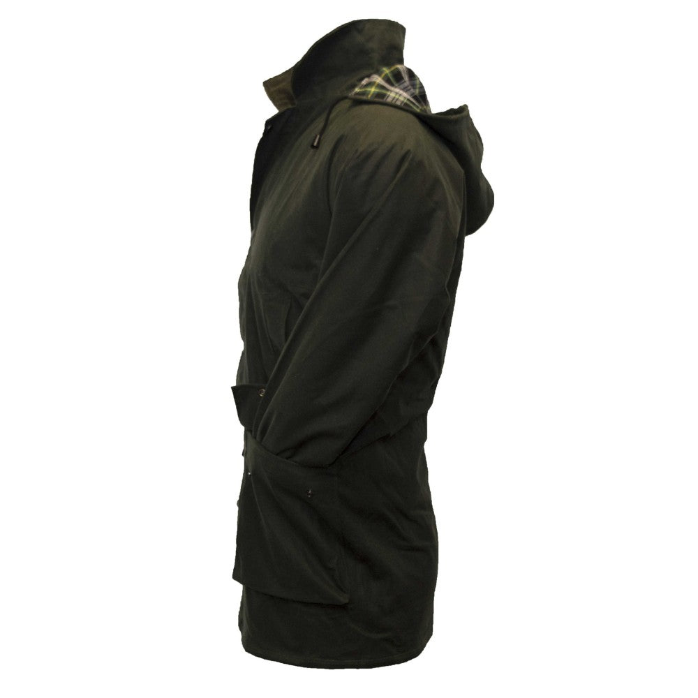 Walker & Hawkes Men's Olive Padded Wax Jacket