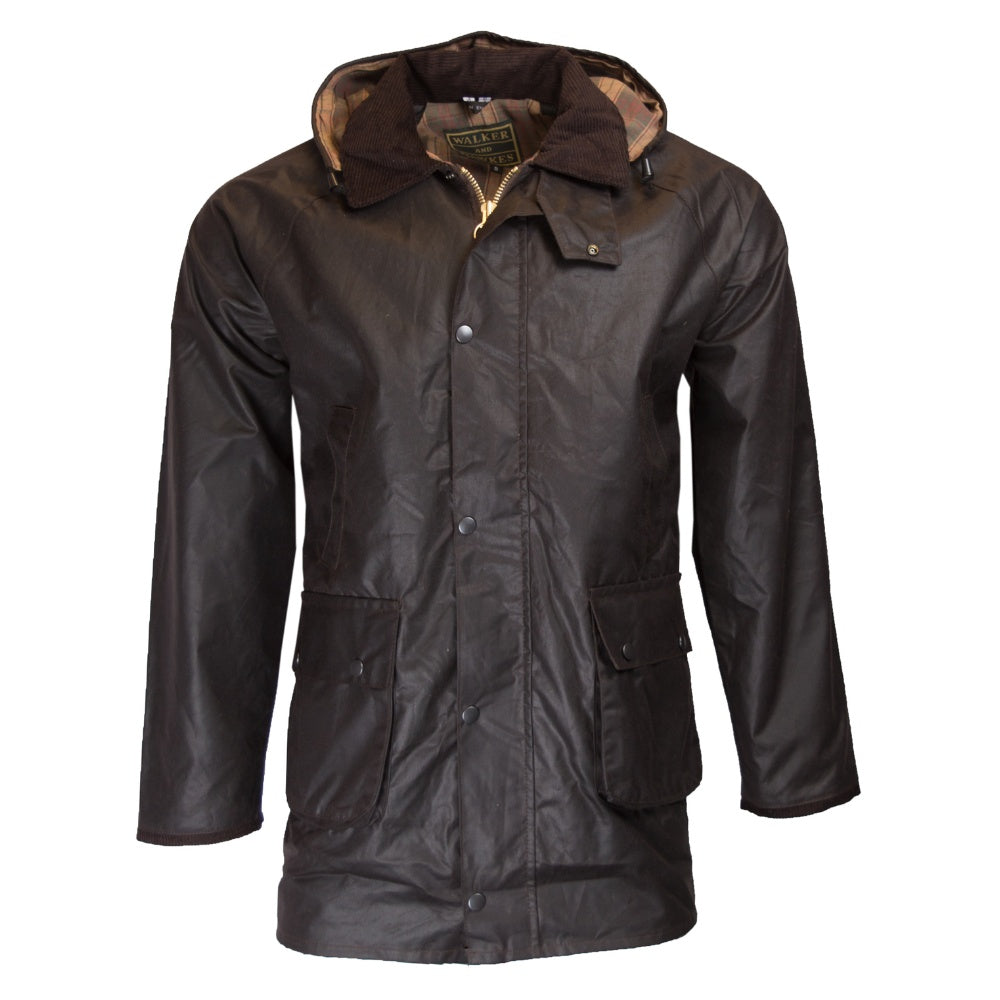 Walker & Hawkes Men's Brown Cupra Wax Poacher Jacket