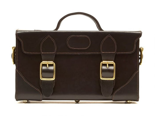 Chatham Premium Leather Cartridge Box in Dark Brown