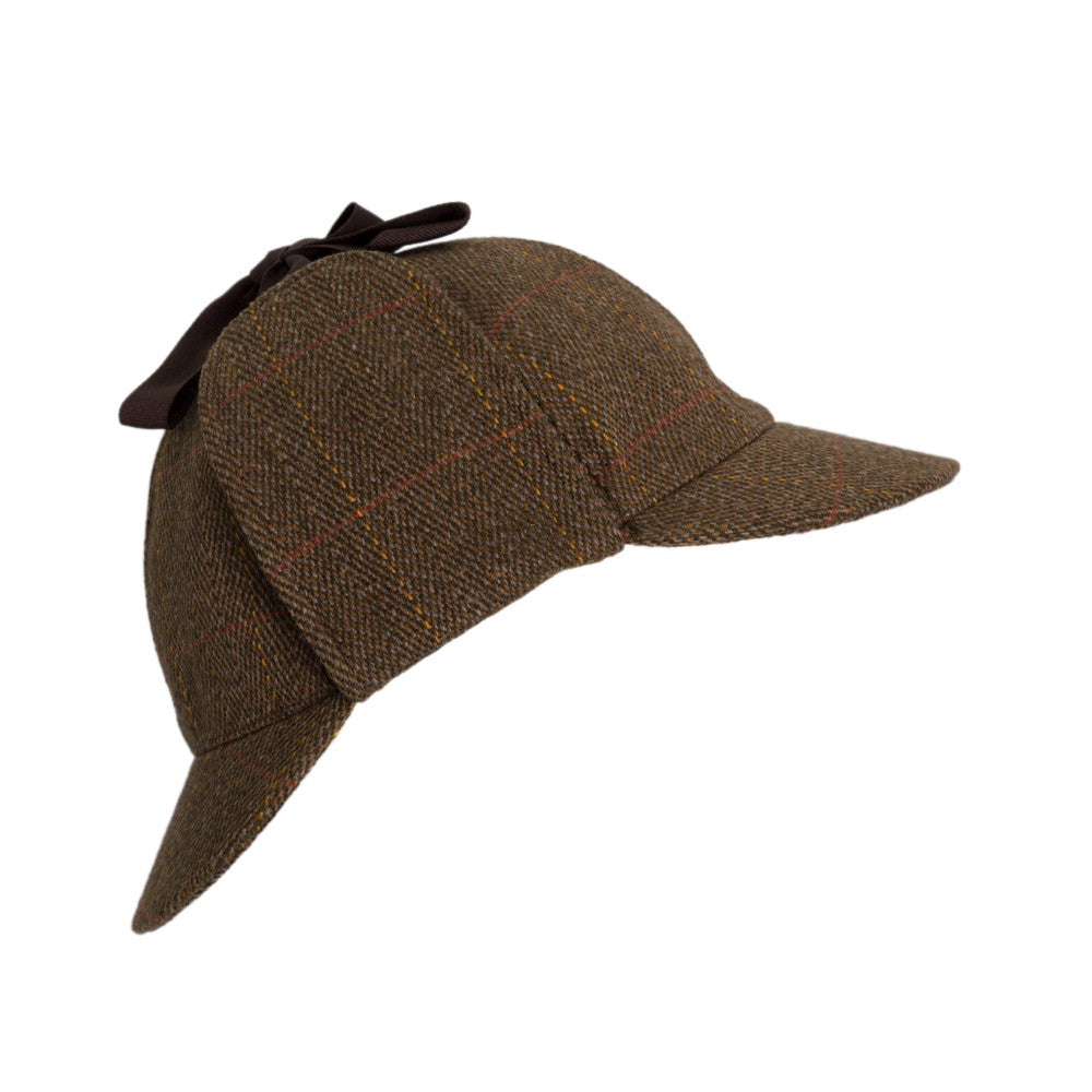 Walker & Hawkes Derby Tweed Woodstock Deerstalker Hat in Brown