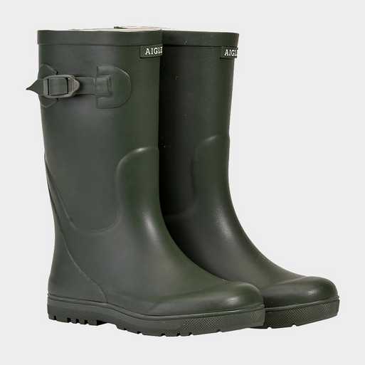 Aigle Woody Pop 2 Kids Khaki Wellington Boots