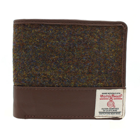 Harris Tweed Coin and Card Holder in Brown Barleycorn