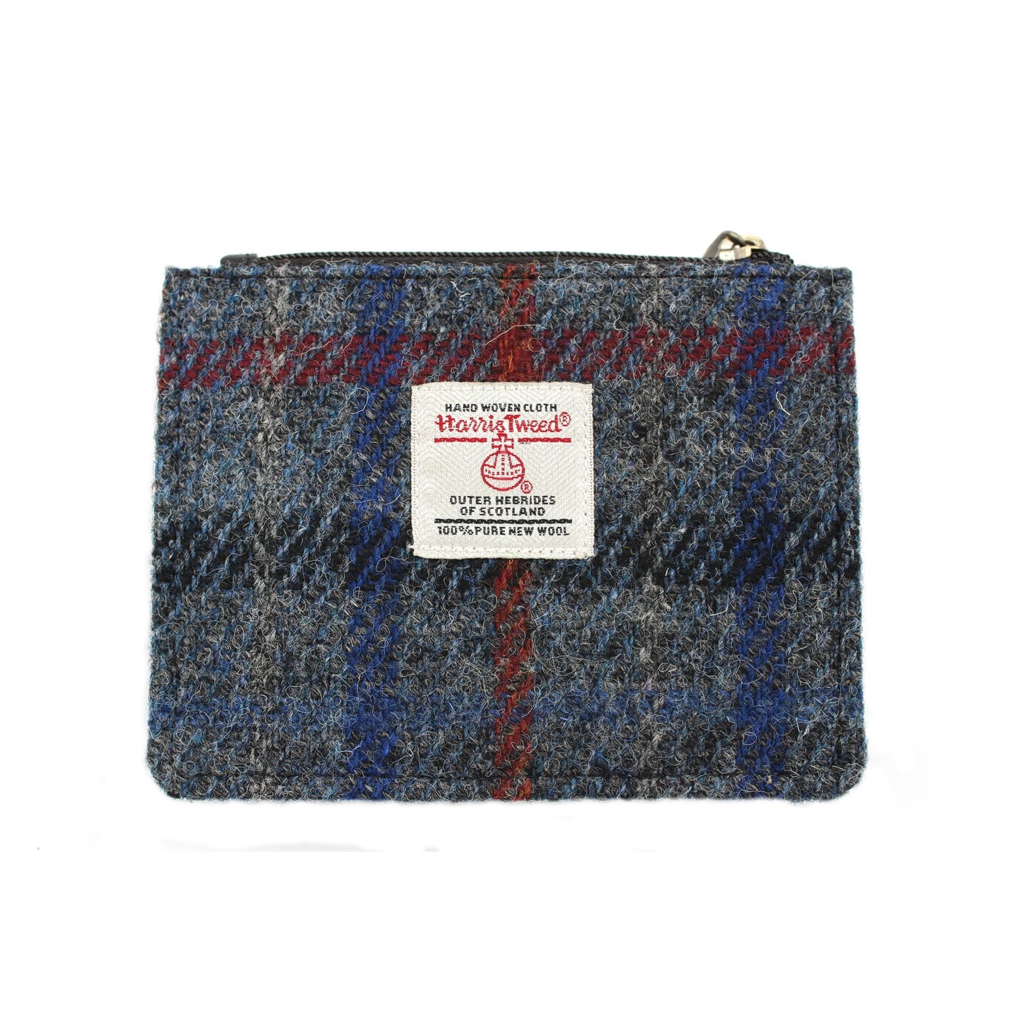Harris Tweed Coin and Card Holder in Grey Check
