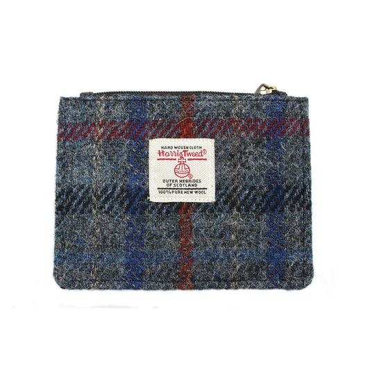 Harris Tweed Coin and Card Holder in Grey Check