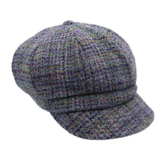 Harris Tweed Ladies Thistle Baker Boy Cap