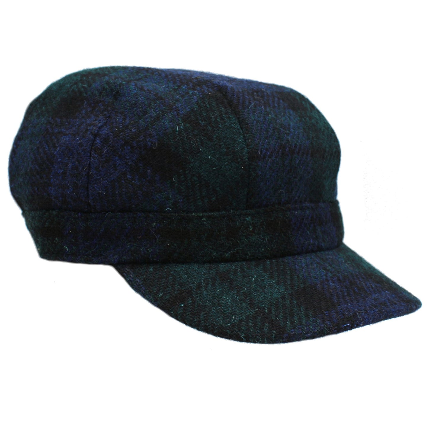 Harris Tweed Ladies Blackwatch Tartan Cadet Cap