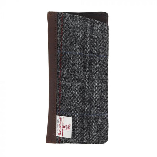 Harris Tweed Glasses Slip in Dark Grey Check Tweed