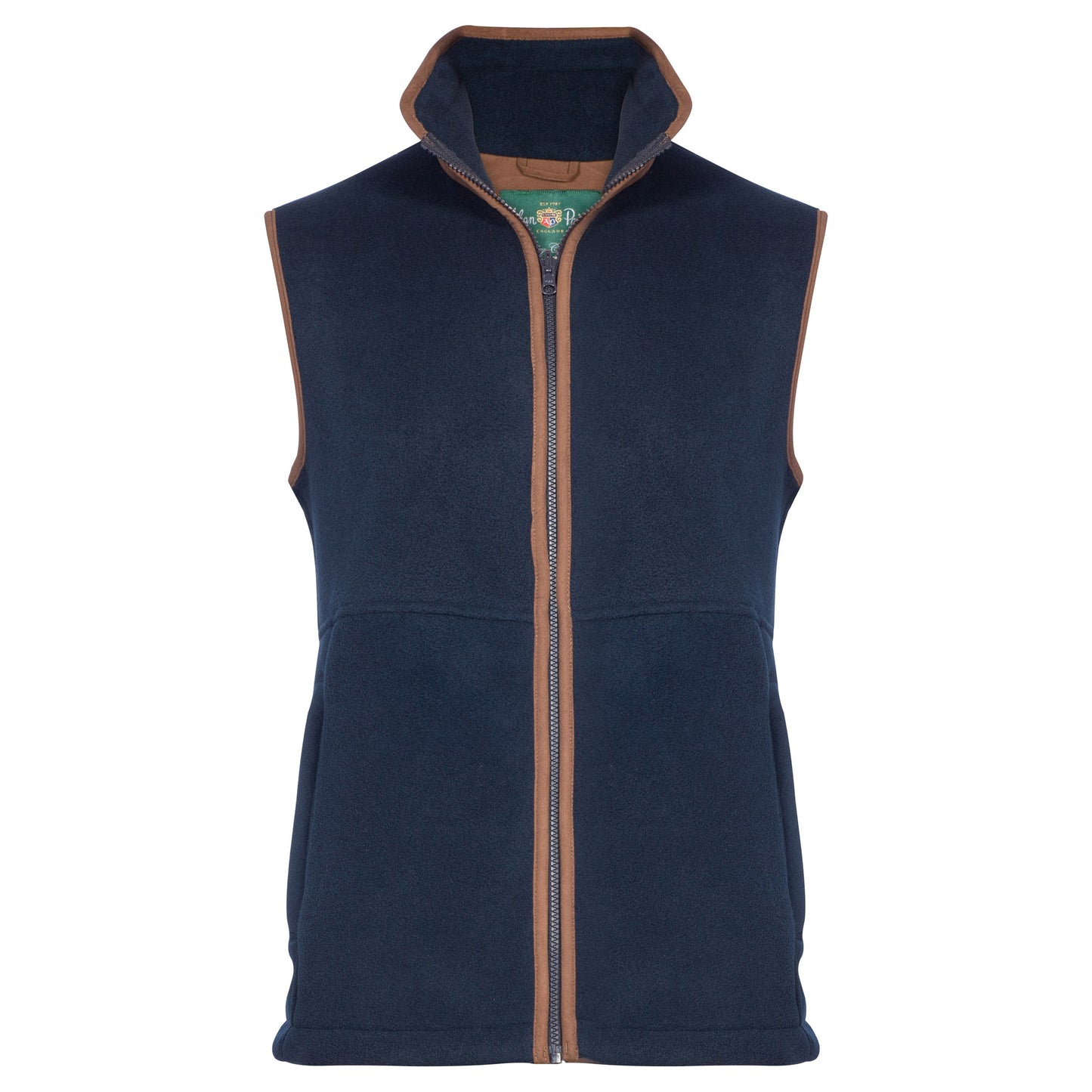 Alan Paine Aylsham Kids Fleece Gilet In Navy