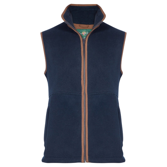 Alan Paine Aylsham Men's Fleece Gilet In Navy