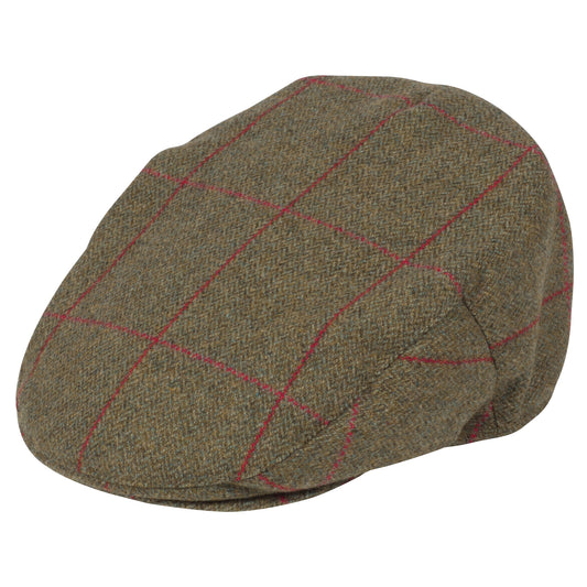 Alan Paine Combrook Tweed Flat Cap in Sage