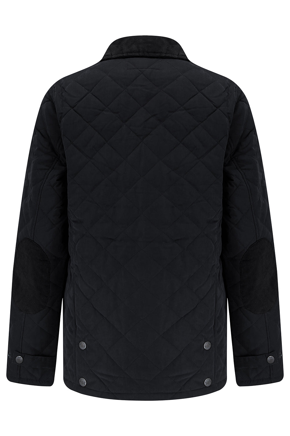 Tweed Outdoor Quilted Coat in Black