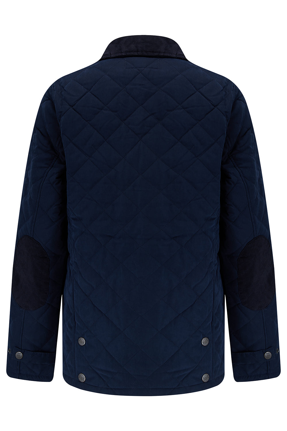 Tweed Outdoor Quilted Coat in Navy