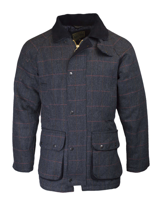 Walker & Hawkes Men's Derby Tweed Barlaston Jacket in Blue
