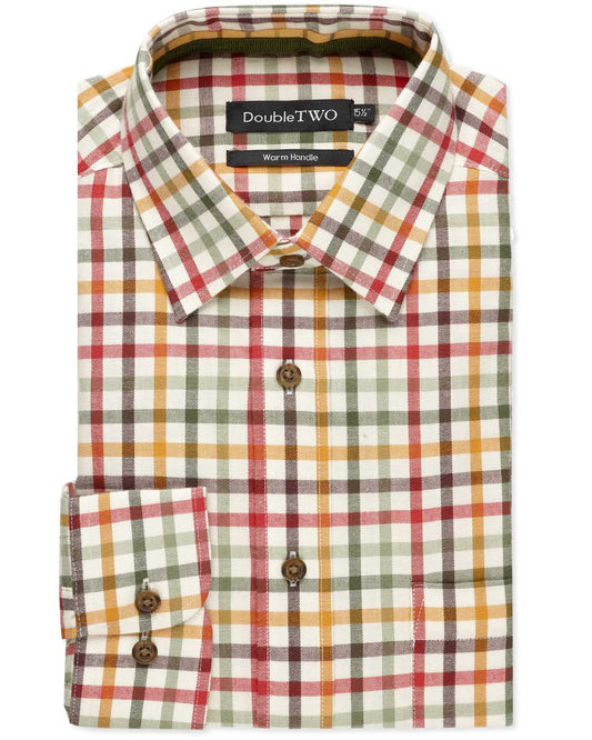 Gold Tattersall Check 100% Cotton Shirt