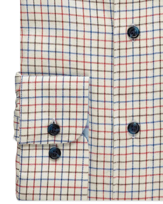 Rust Tattersall Check 100% Cotton Shirt