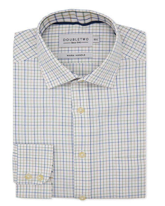 Sage Mini Tattersall Check 100% Cotton Shirt
