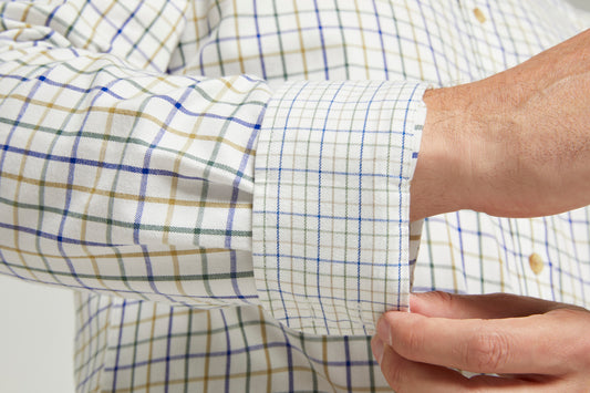 Sage Tattersall Check 100% Cotton Shirt