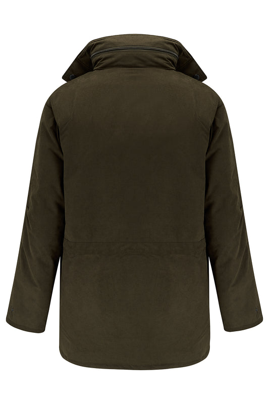 Tweed Outdoor Waterproof Gamekeeper Jacket in Olive