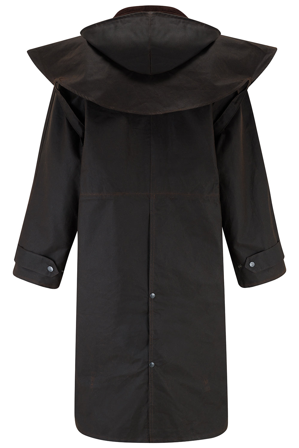 Tweed Outdoor Wax Long Coat in Brown