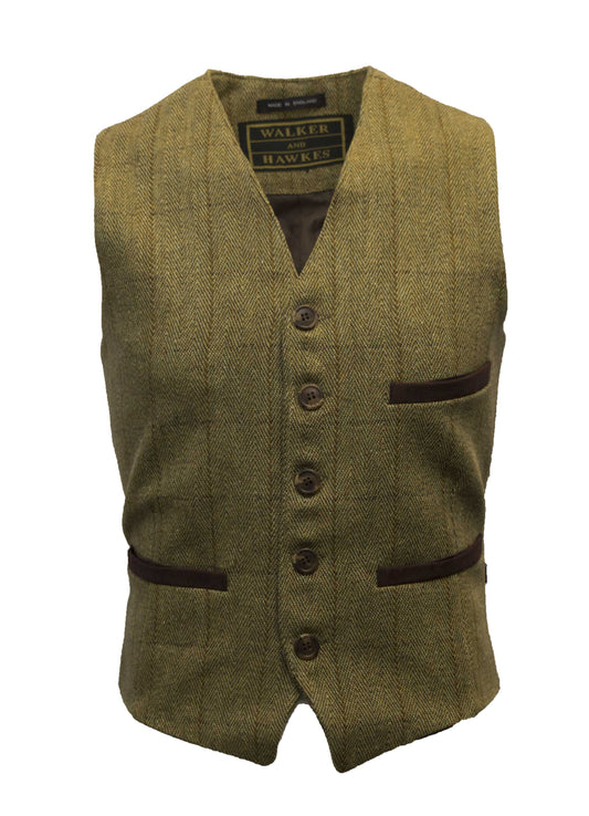Walker & Hawkes Alcott Waistcoat in Light Sage